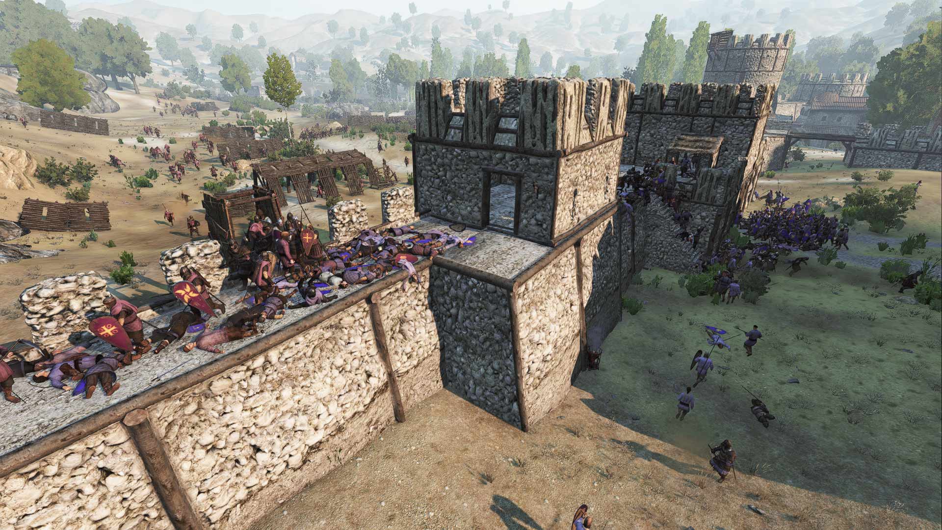 Mount Blade Пехота штурмует стены замка